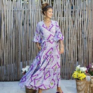Feather & Find Eclectus May Wrap Dress in You Are My Mirror. Never worn!
